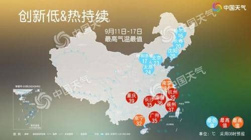 凉热同台!南方秋老虎不下线 华北东北多地气温将创立秋后新低
